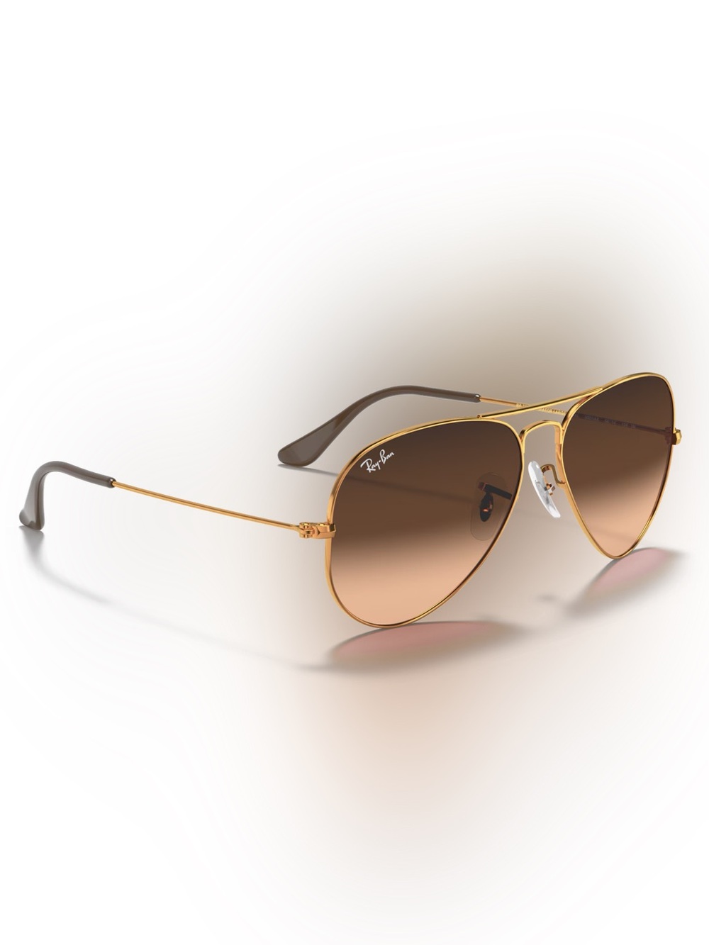Ray-Ban Gold Frame Brown Gradient Aviator Sunglasses for Kids